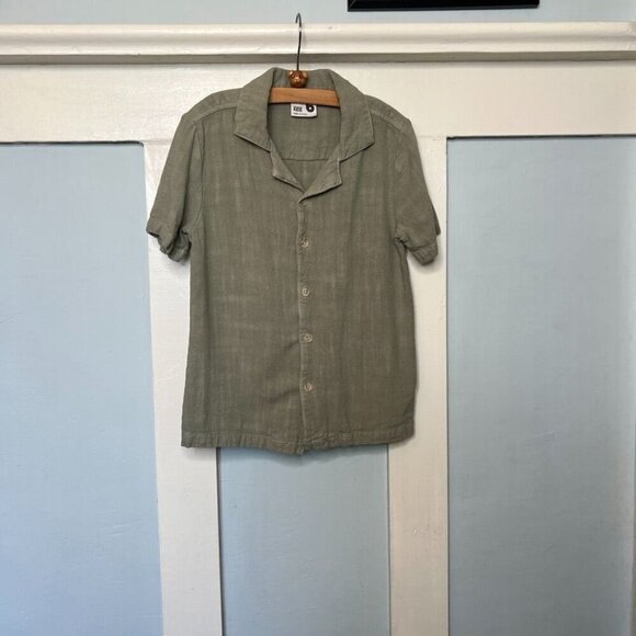 Cotton On Kids Sage Green Button Front Camp Shirt Size 6 - Picture 6 of 7